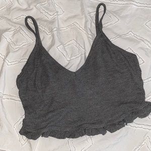 Crop tank top with cross-back